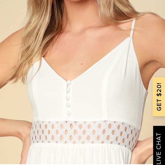 NWT KAIA WHITE LACE SLEEVELESS MAXI DRESS - Picture 5 of 8